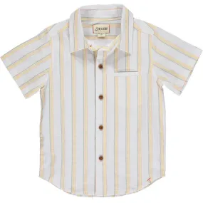 Newport S/S Shirt - Sage/Gold/Orange Stripe