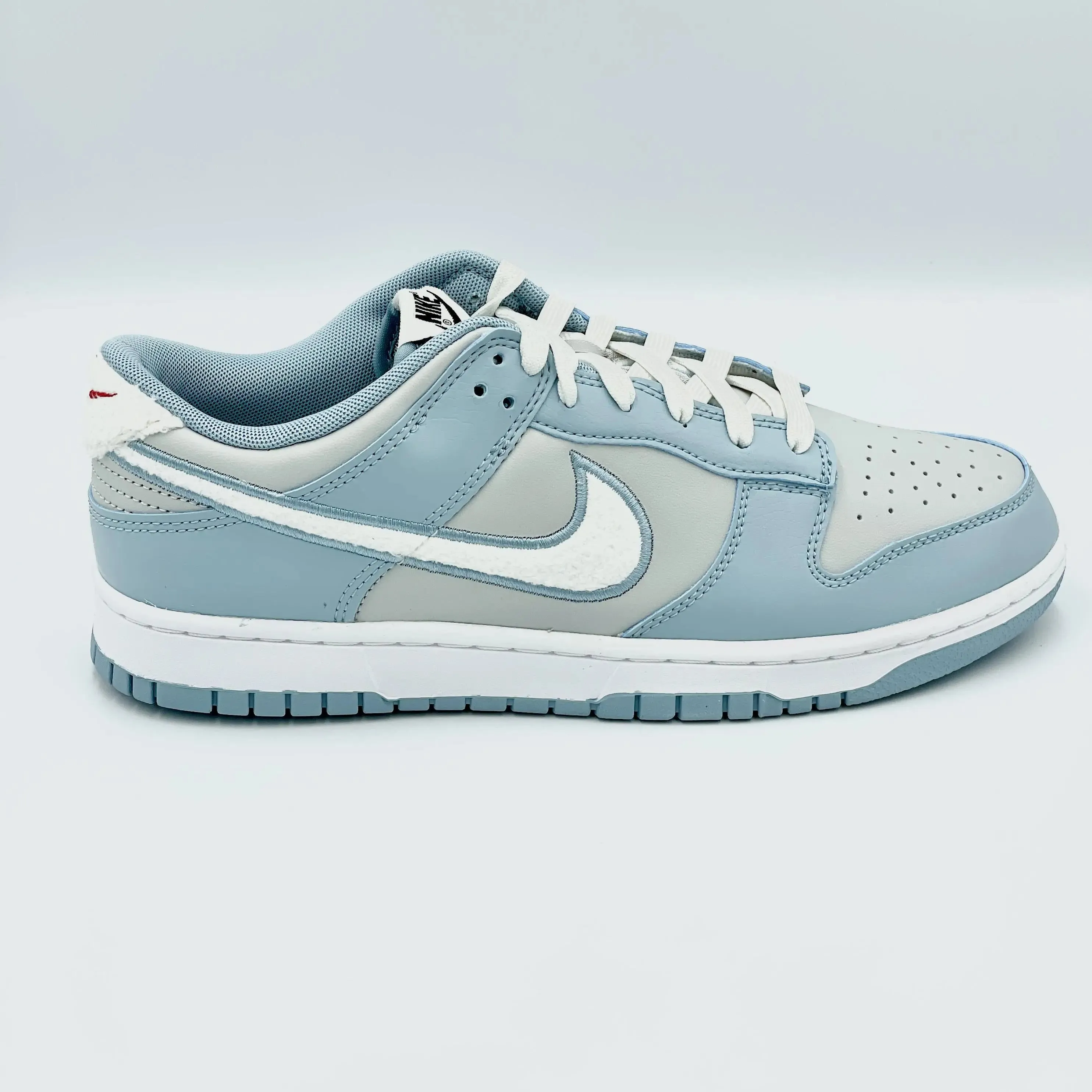 Nike Dunk Low Retro Fleece Swoosh Worn Blue