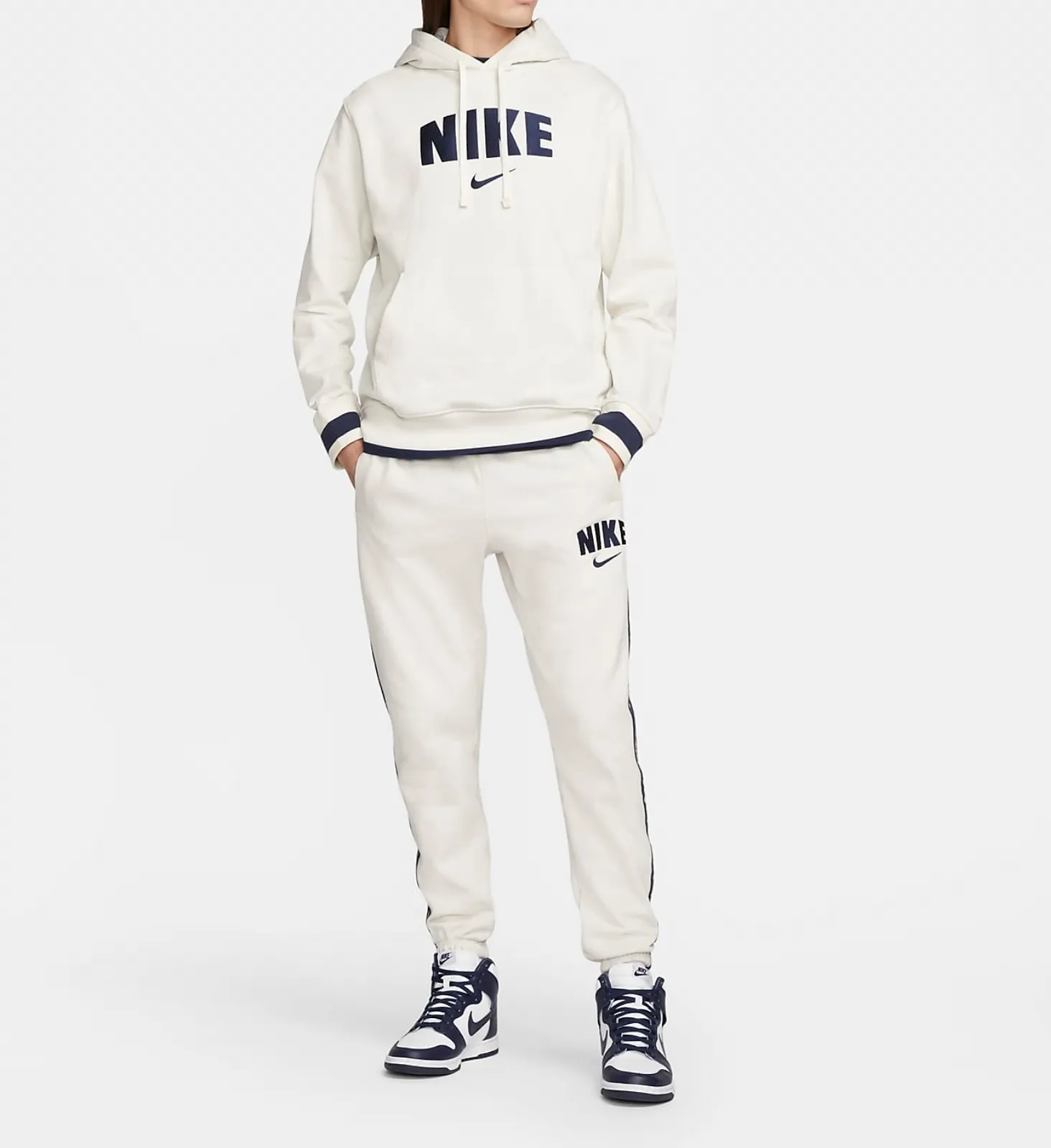 Nike  |Men’s Retro Fleece Pullover Hoodie