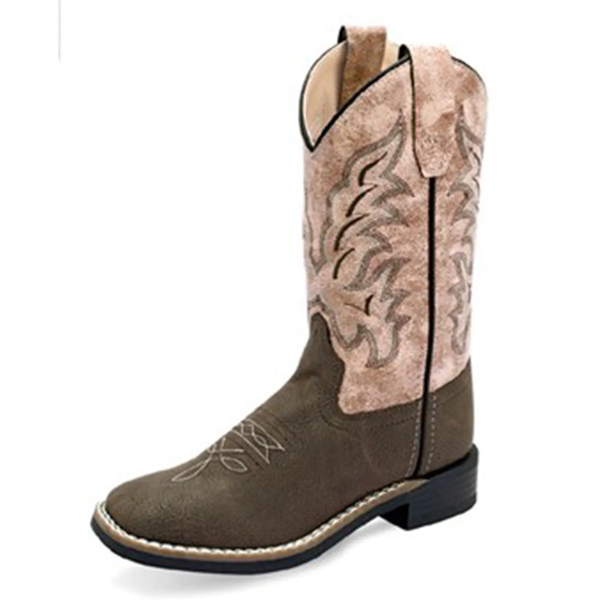 Old West Girl's Pink/Brown Boots