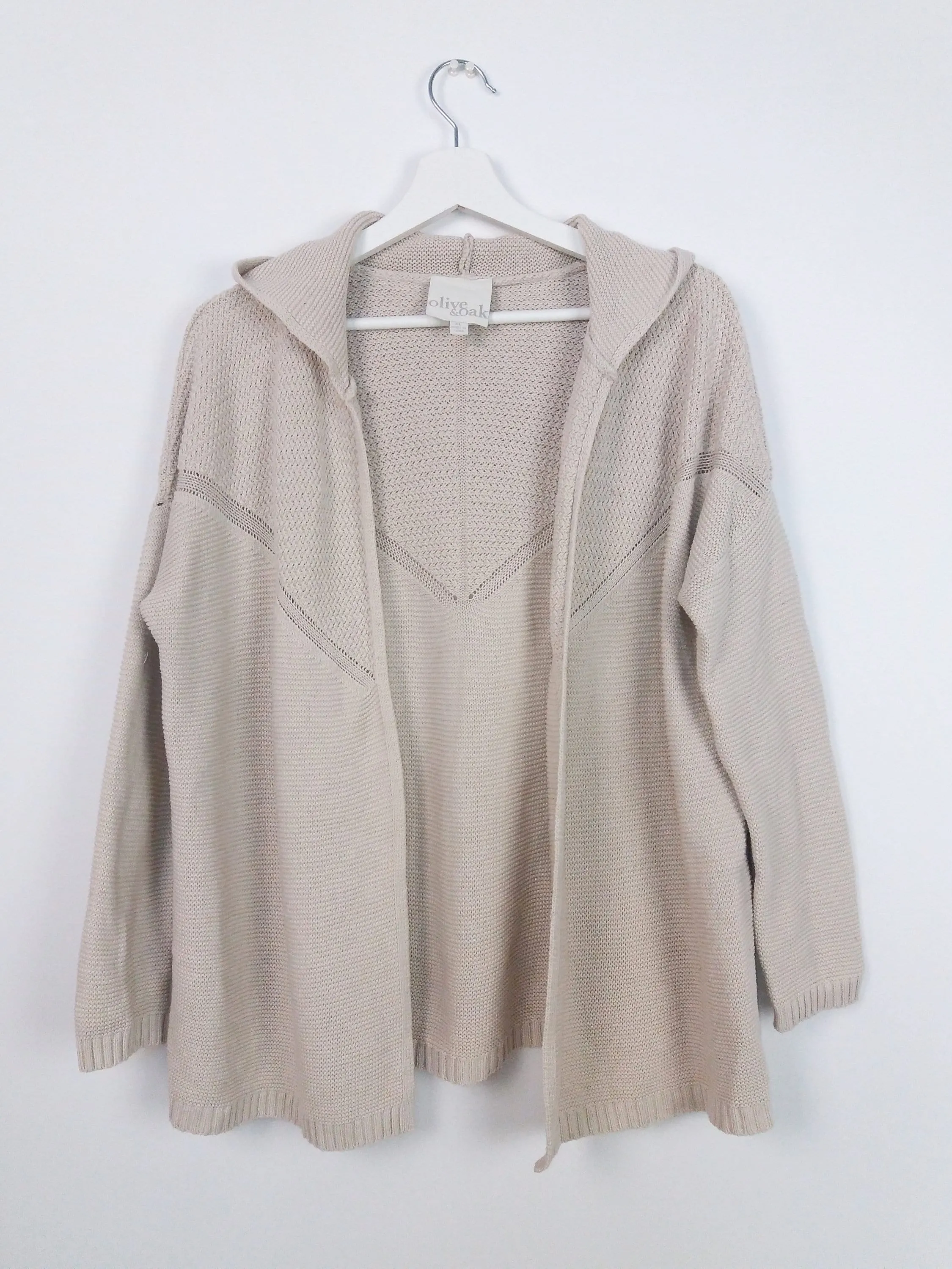 OLIVE & OAK Hooded Open Cardigan - size XL