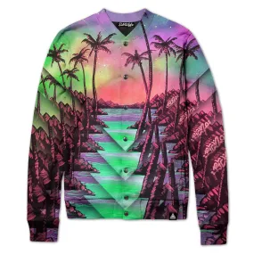 PALM TREE GLITCH VARSITY JACKET