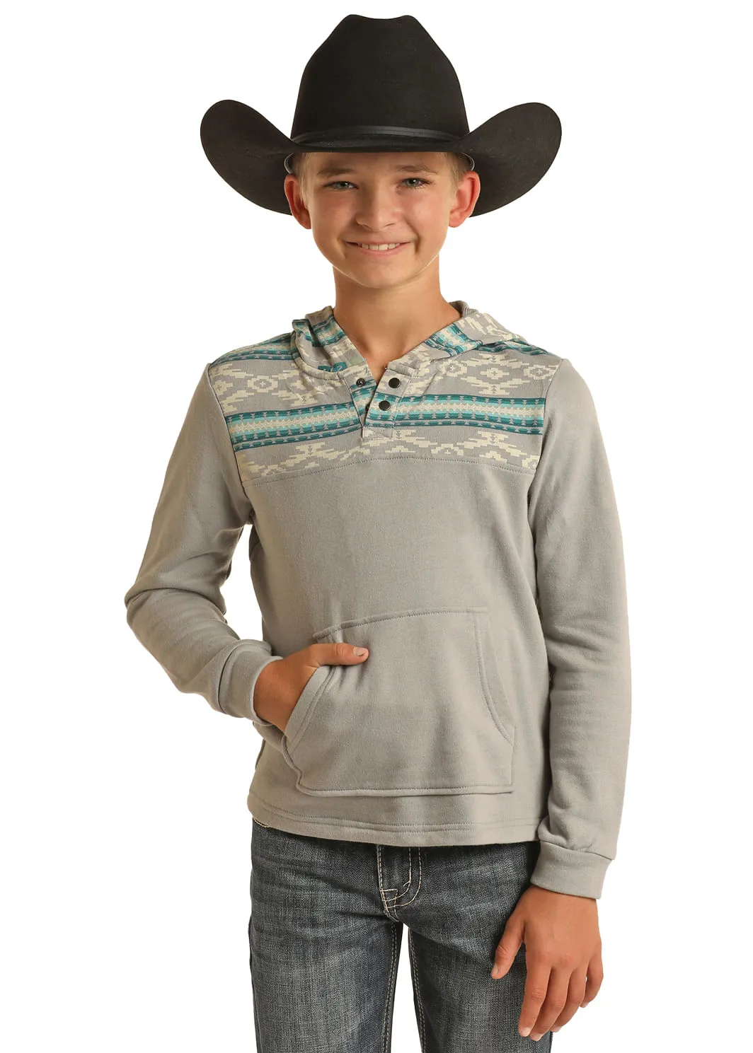 Panhandle Slim Kids Border Print Hoodie