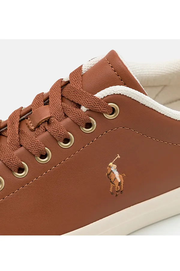 Ralph Lauren Longwood Leather Sneaker Tan