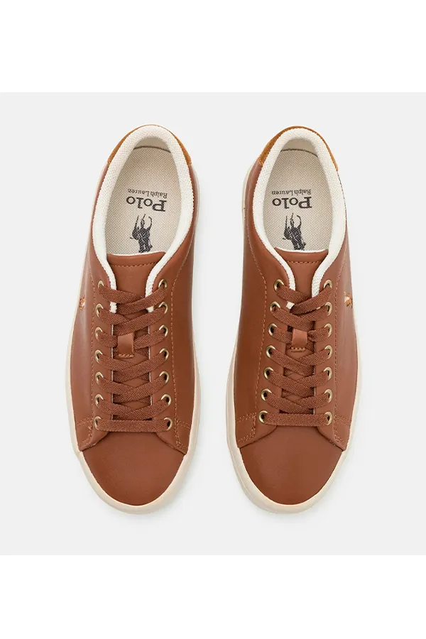 Ralph Lauren Longwood Leather Sneaker Tan