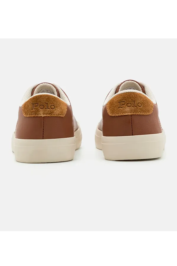 Ralph Lauren Longwood Leather Sneaker Tan