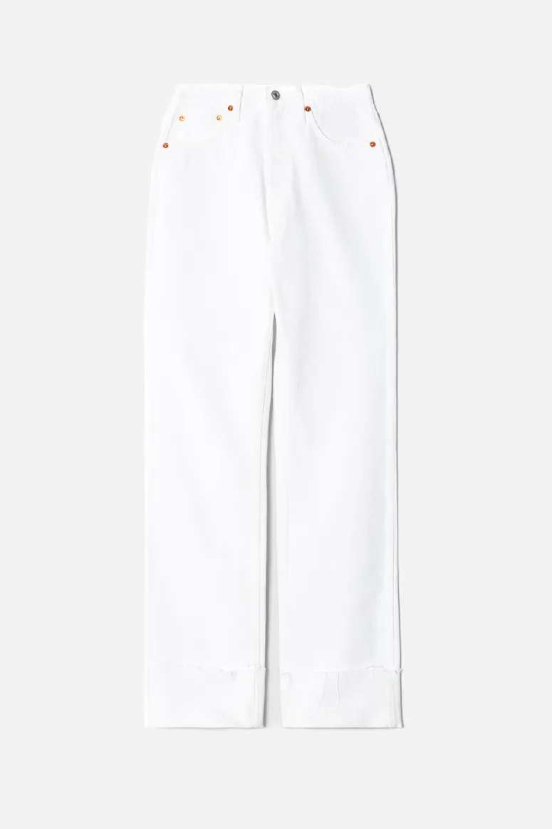 RE/DONE - High Rise Loose Long Jean - White