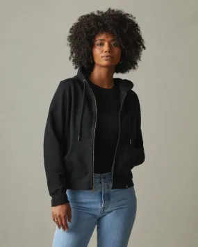 Relaxed Classic Full Zip - Black