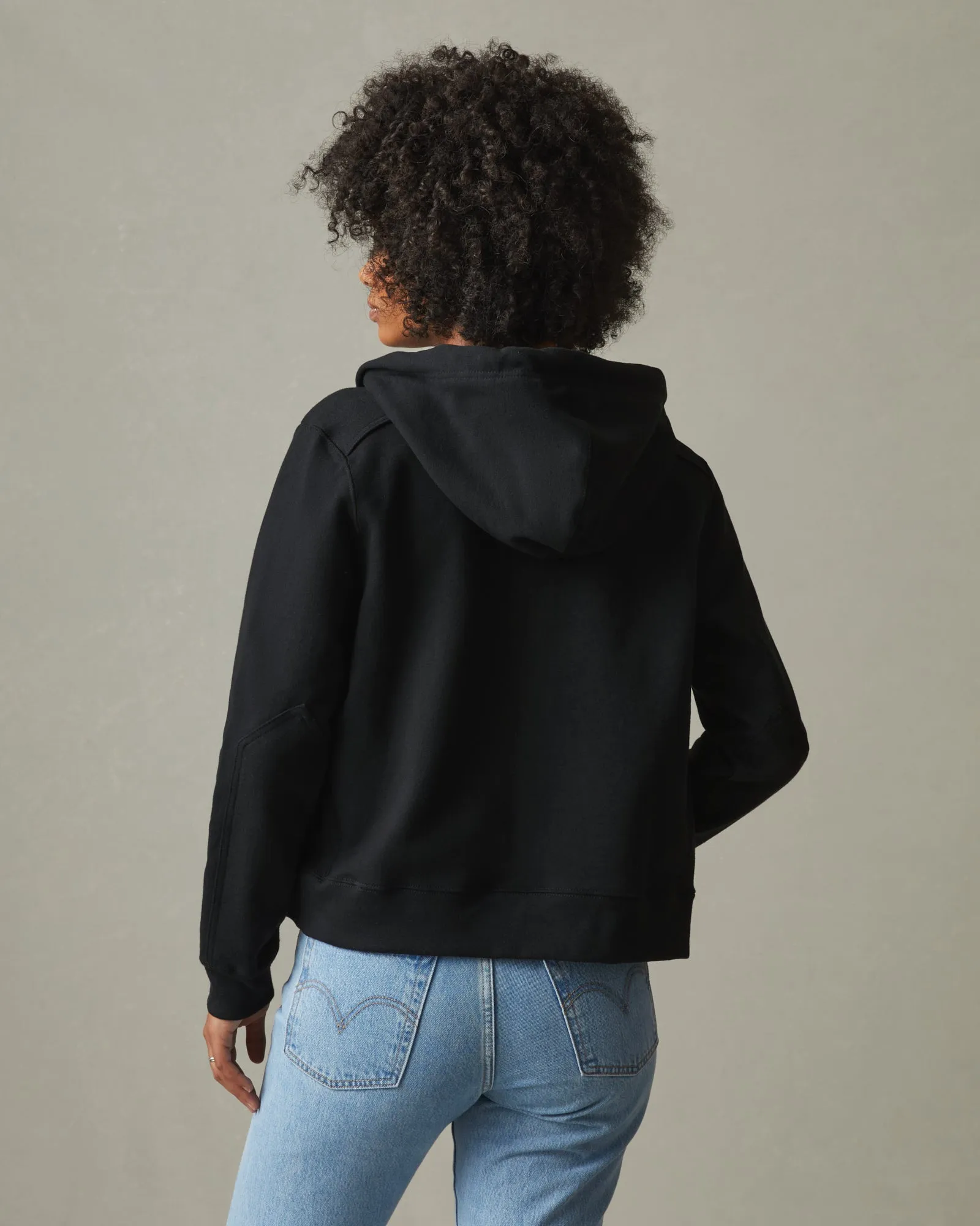 Relaxed Classic Full Zip - Black