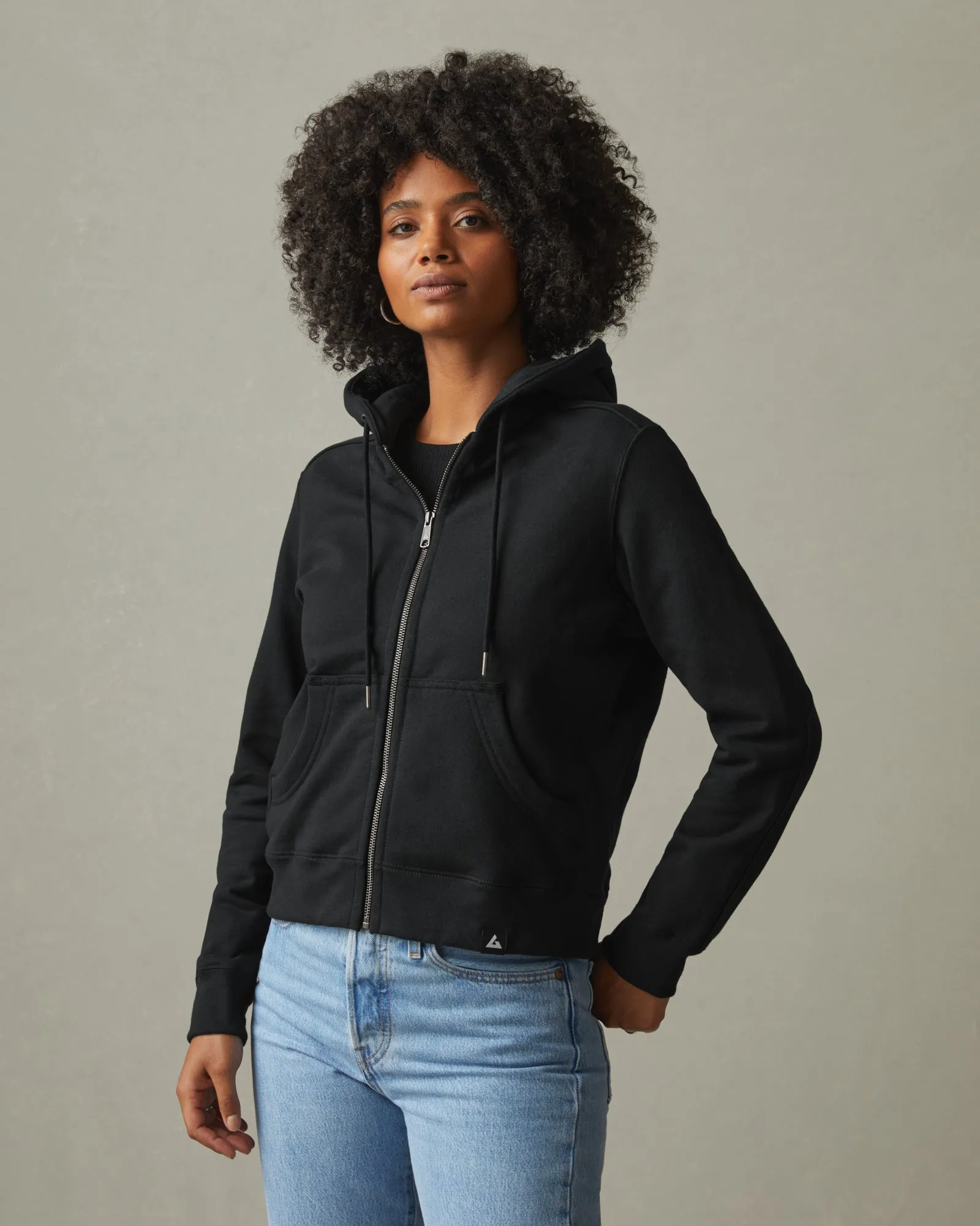 Relaxed Classic Full Zip - Black