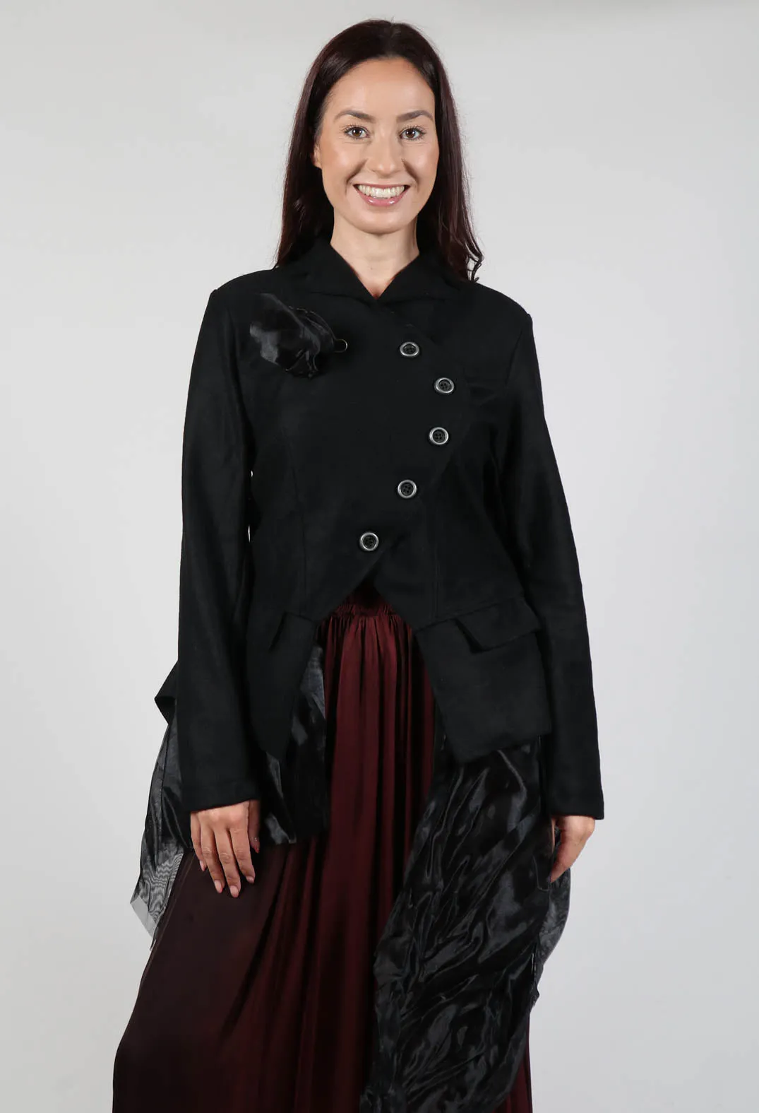 Riding Jacket in Organza Nero