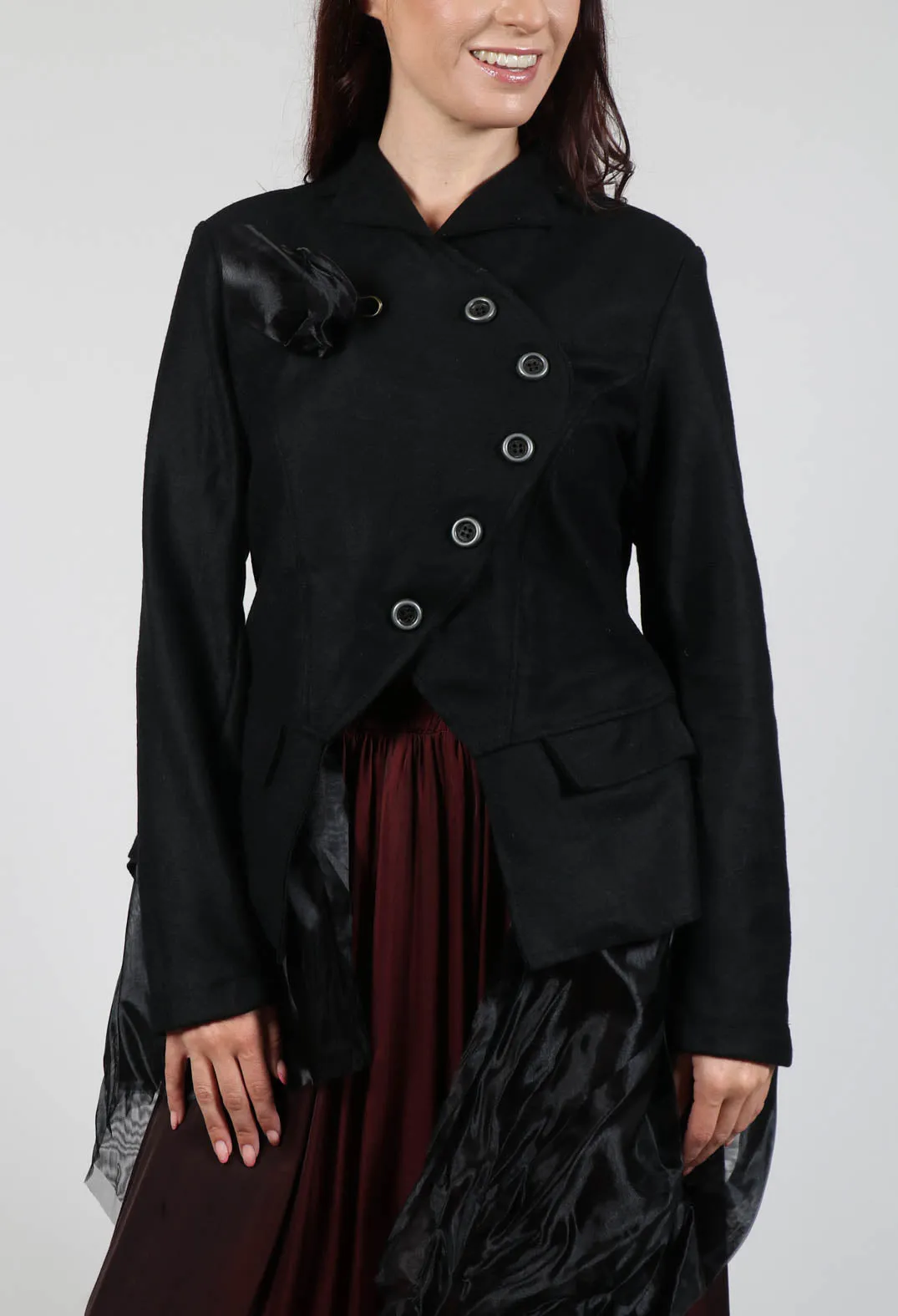 Riding Jacket in Organza Nero