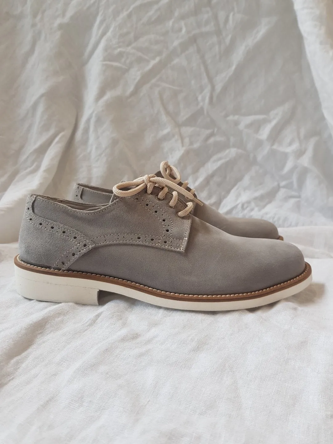 Roman Rock - Camoscio Grey Suede Derby