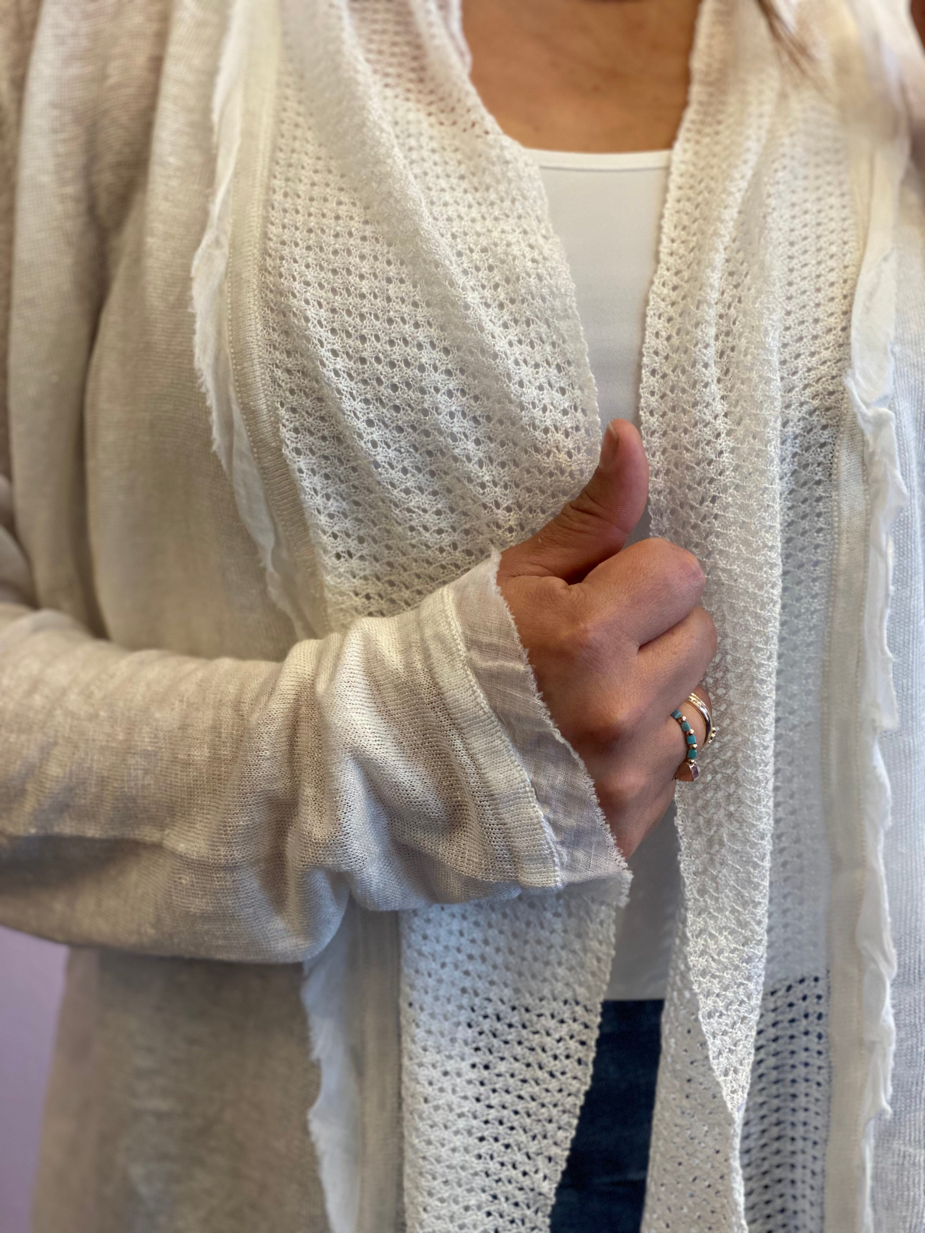 S18849 Ivory Cardigan