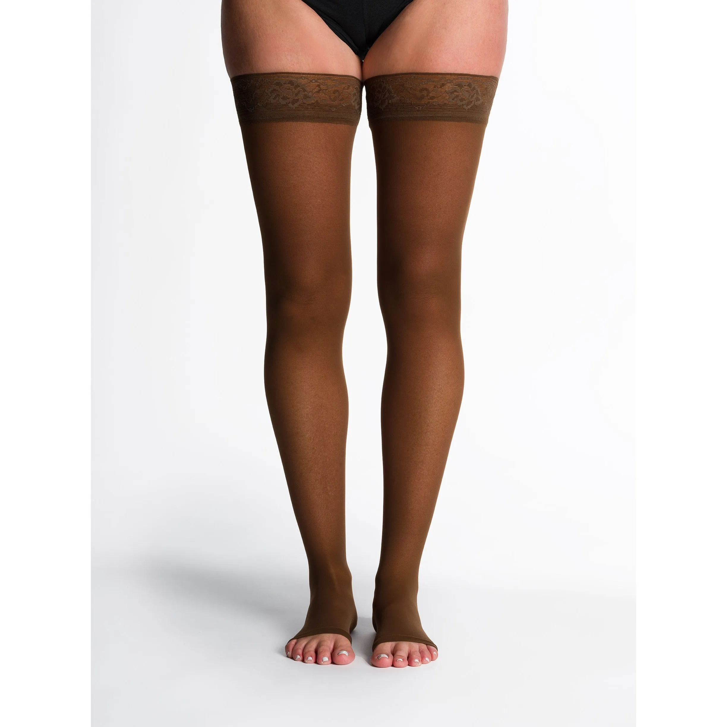 Sigvaris Sheer Thigh High, Open Toe