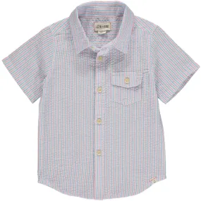 Sky/Pink Seersucker Newport S/S Shirt