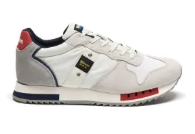 SNEAKERS BLAUER UOMO S3QUEENS01/MES-QUEENS01-WHITE/RED/NAVY