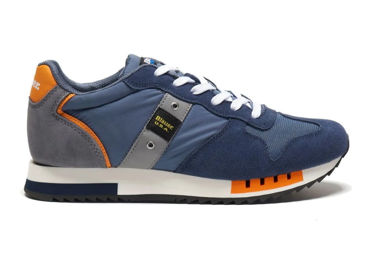 SNEAKERS BLAUER UOMO S3QUEENS01/STO-QUEENS01-NAVY/ORANGE