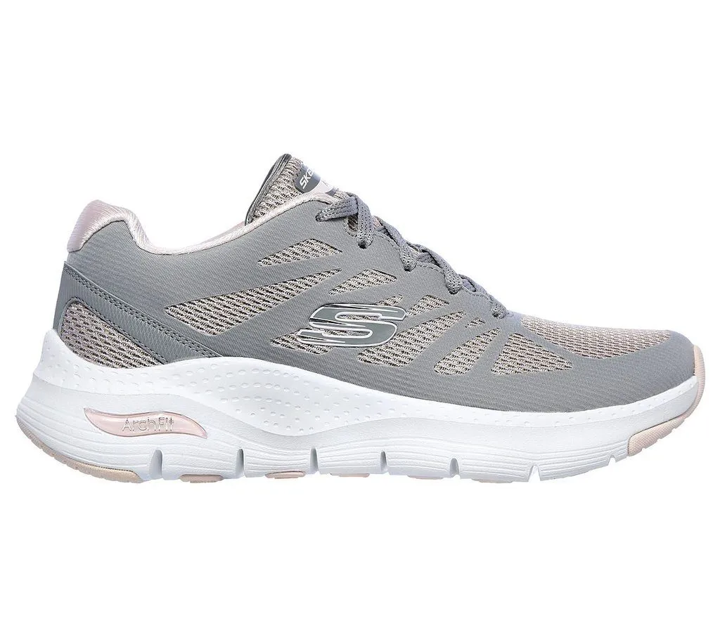 SNEAKERS SKECHERS DONNA VIVID MEMORY GRAY PINK 149055 GYP