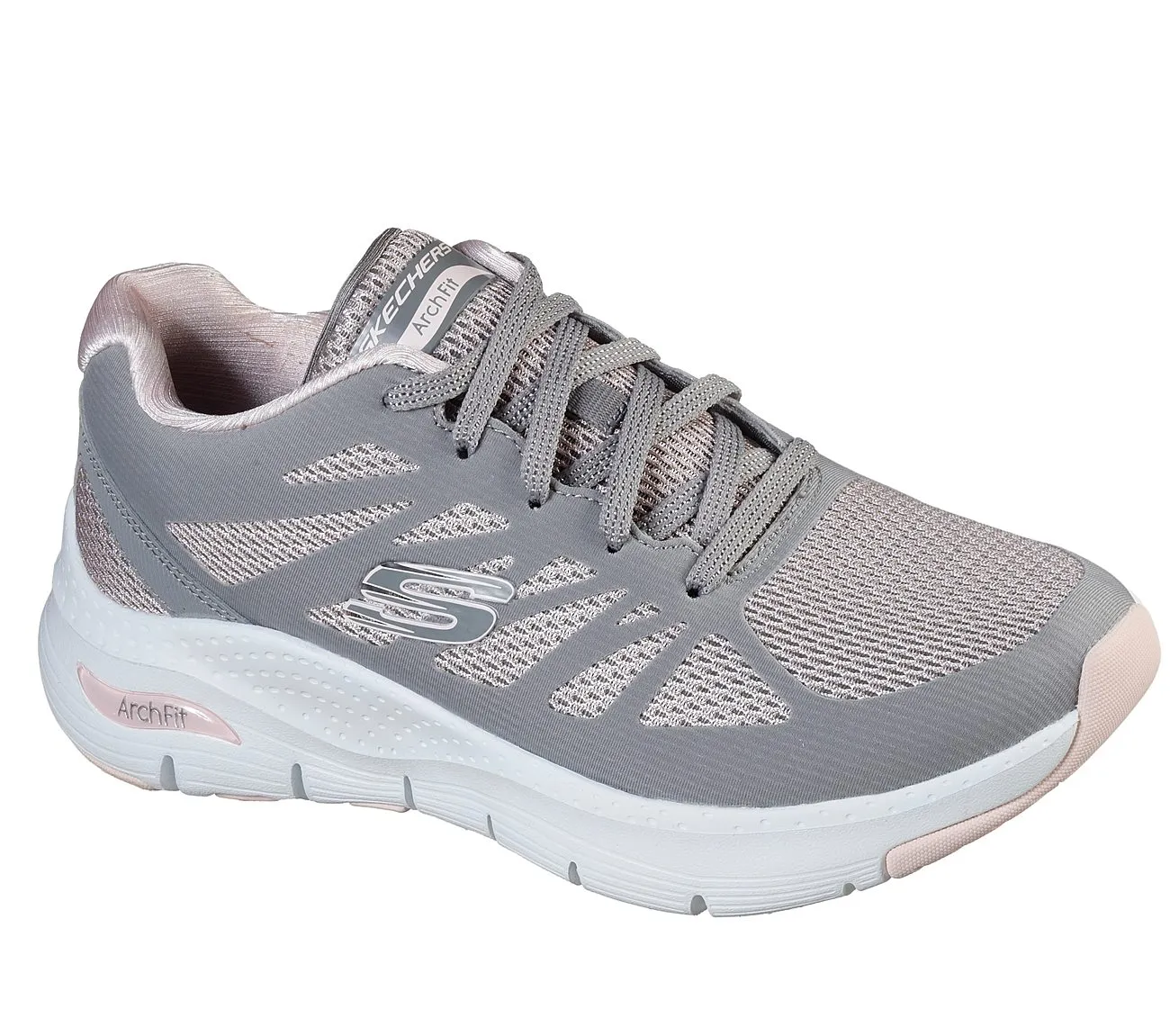 SNEAKERS SKECHERS DONNA VIVID MEMORY GRAY PINK 149055 GYP