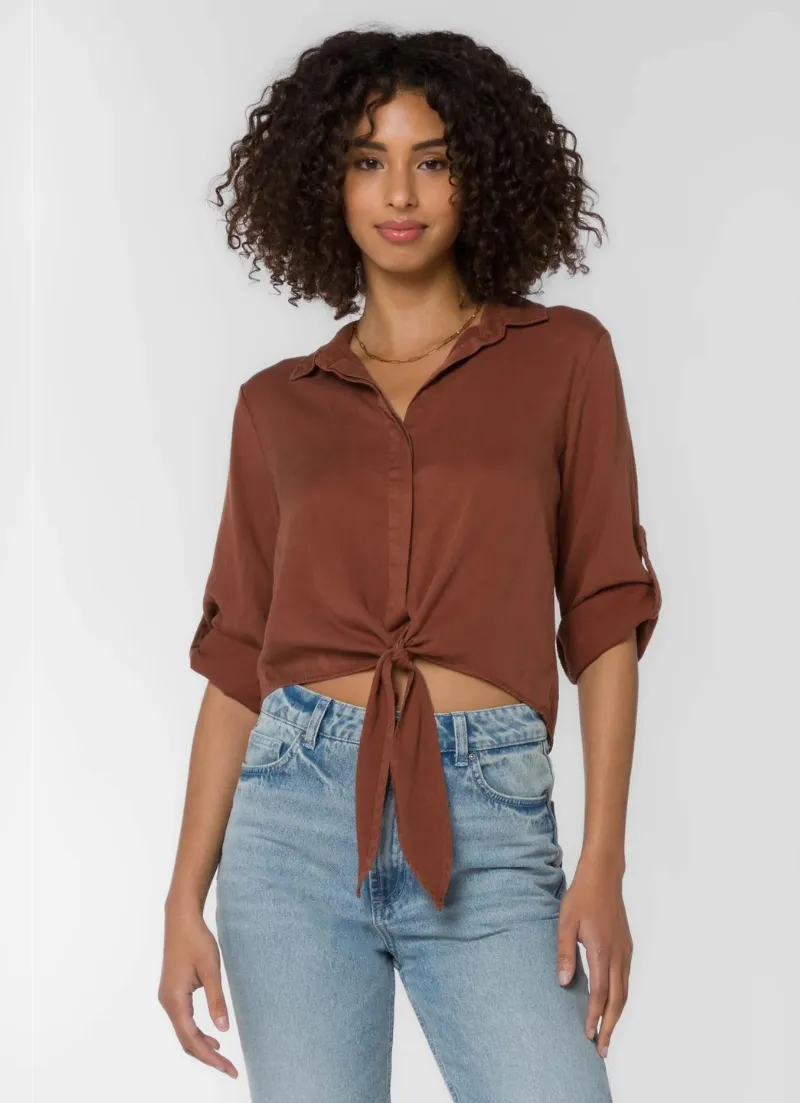 Solange Brown Top