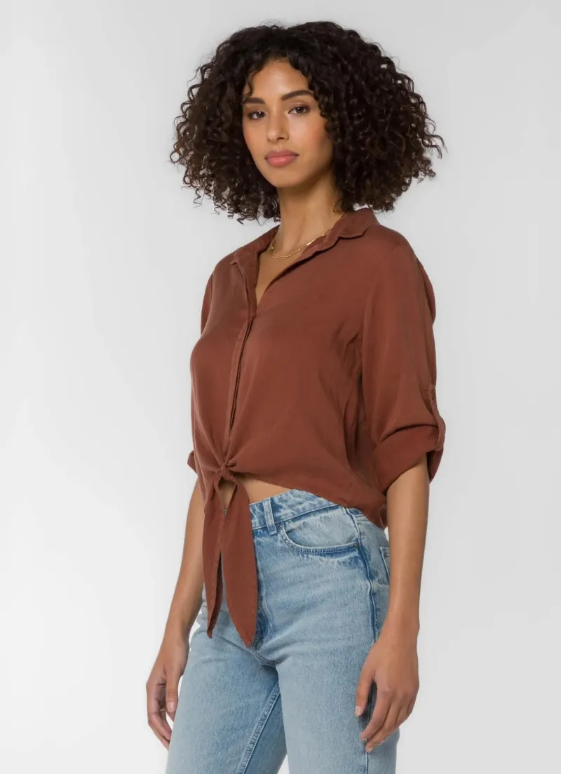 Solange Brown Top