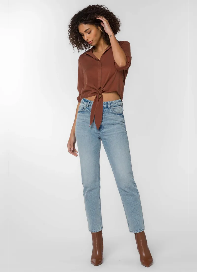 Solange Brown Top