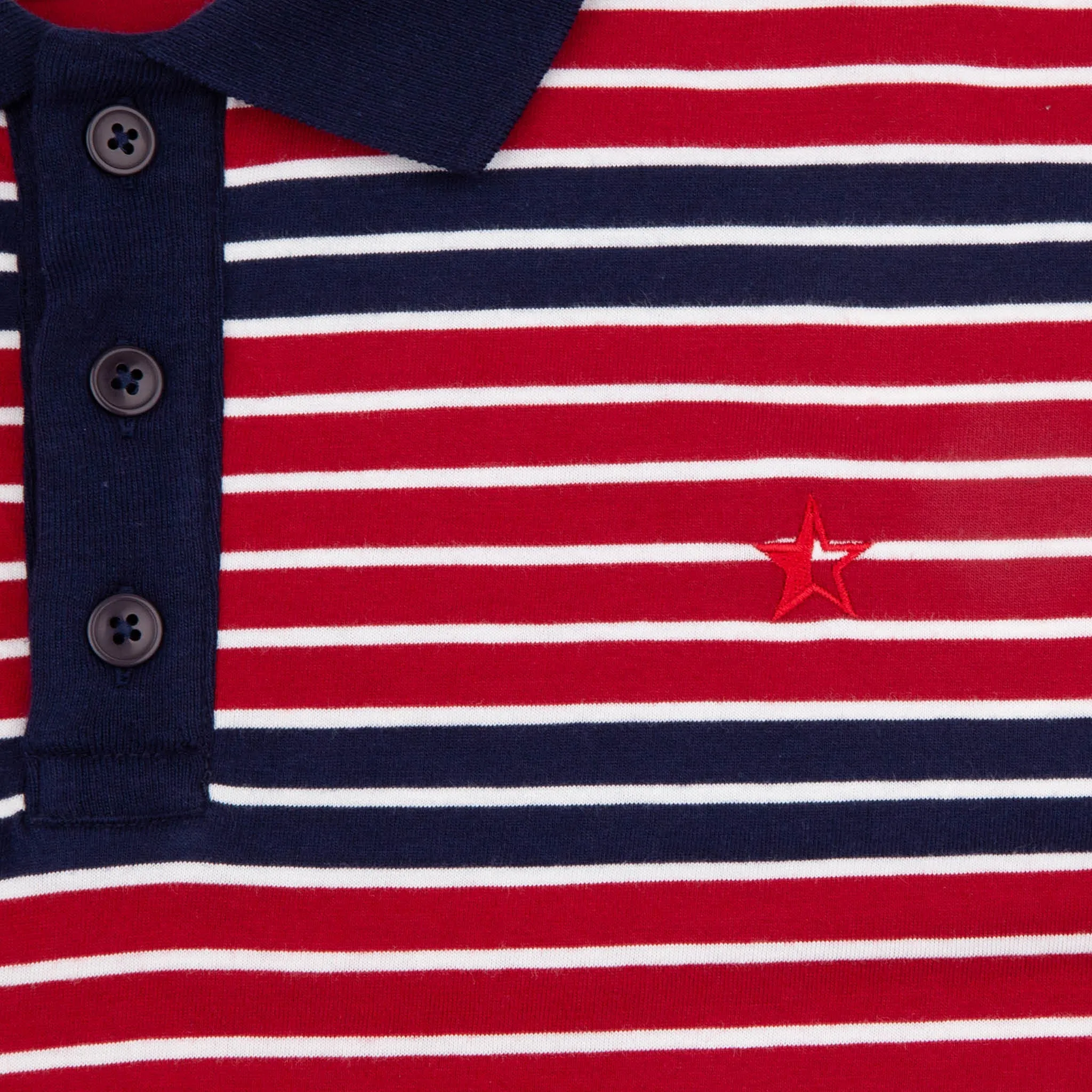 SOUNDER GOLF MONTEREY LS POLO - DEEP RED/DEEP NAVY