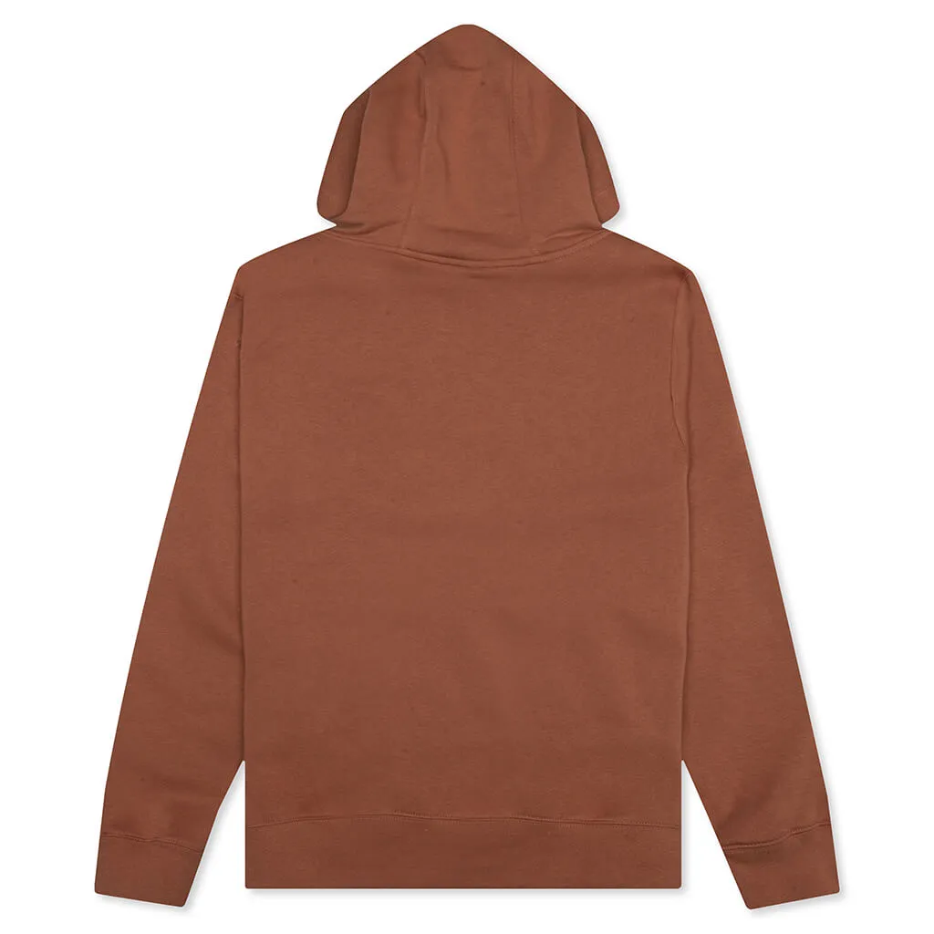 Sportswear Club Fleece Pullover Hoodie - Mineral Clay/White