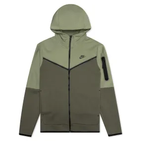 Sportswear Tech Fleece Full Zip Up Hoodie - Alligator/Medium Olive