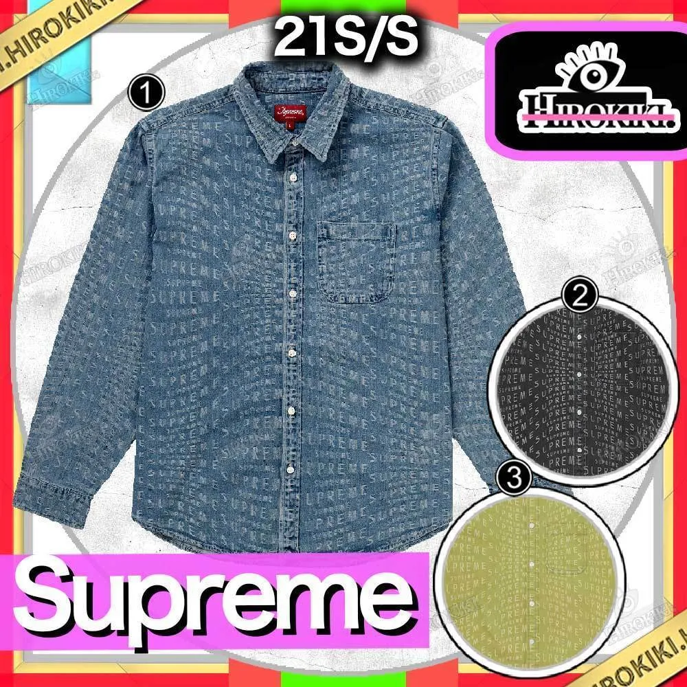 Supreme  |Amazing Supreme Denim Logo Hoodie