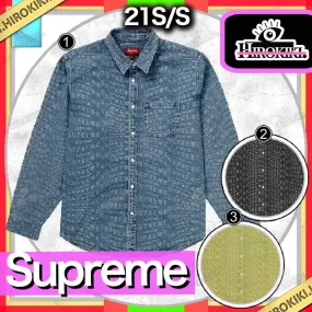 Supreme  |Amazing Supreme Denim Logo Hoodie