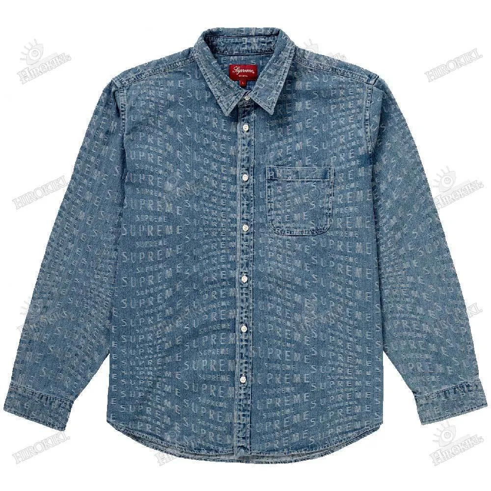 Supreme  |Amazing Supreme Denim Logo Hoodie