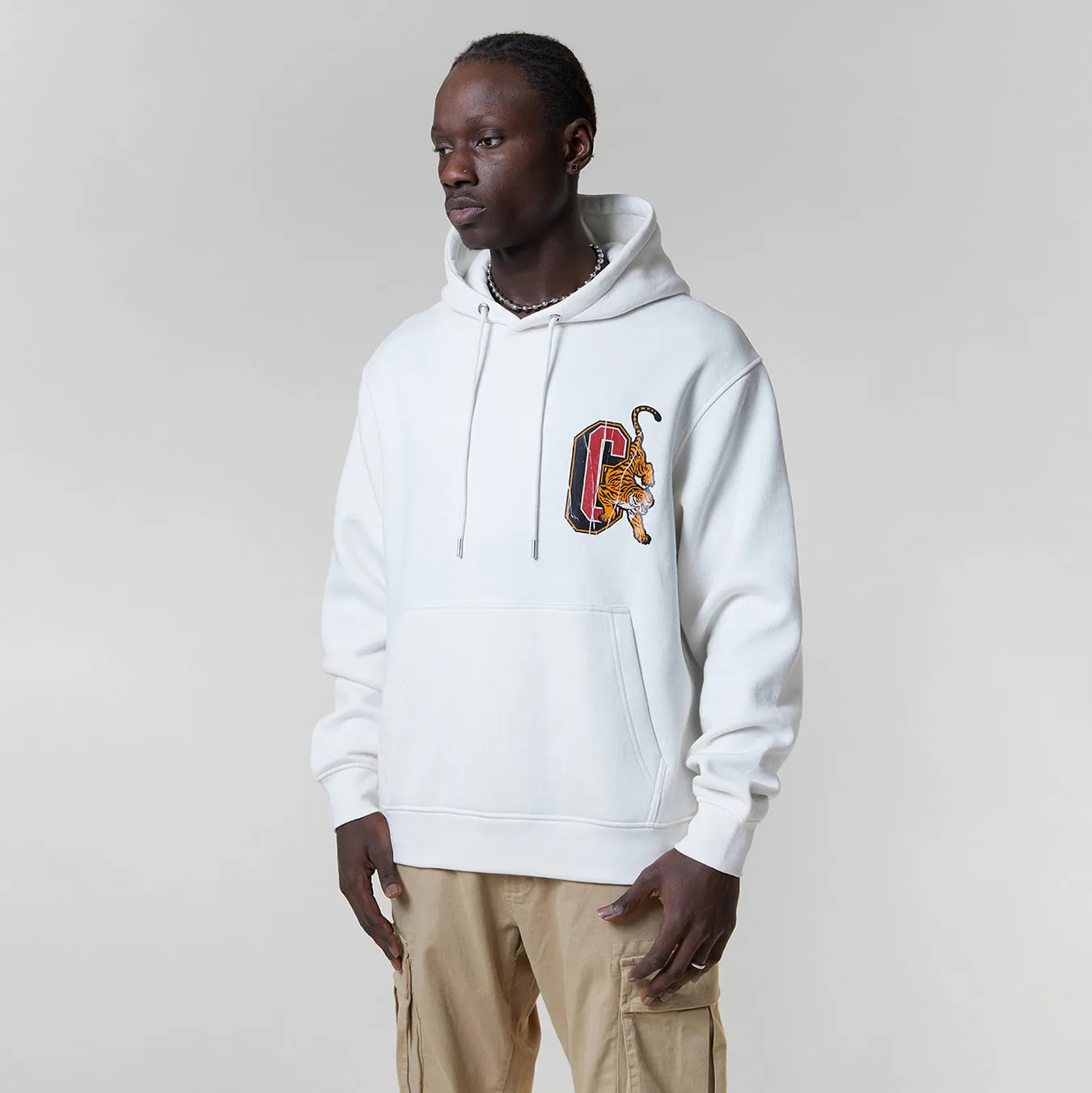 TEAM TIGERS HOOD - OFF WHITE