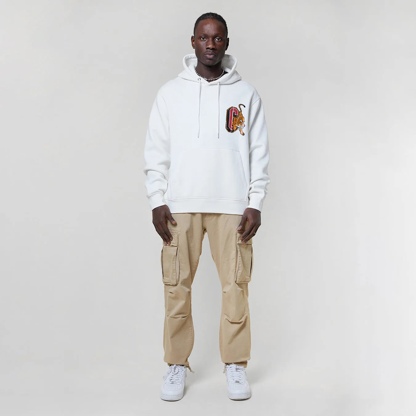 TEAM TIGERS HOOD - OFF WHITE