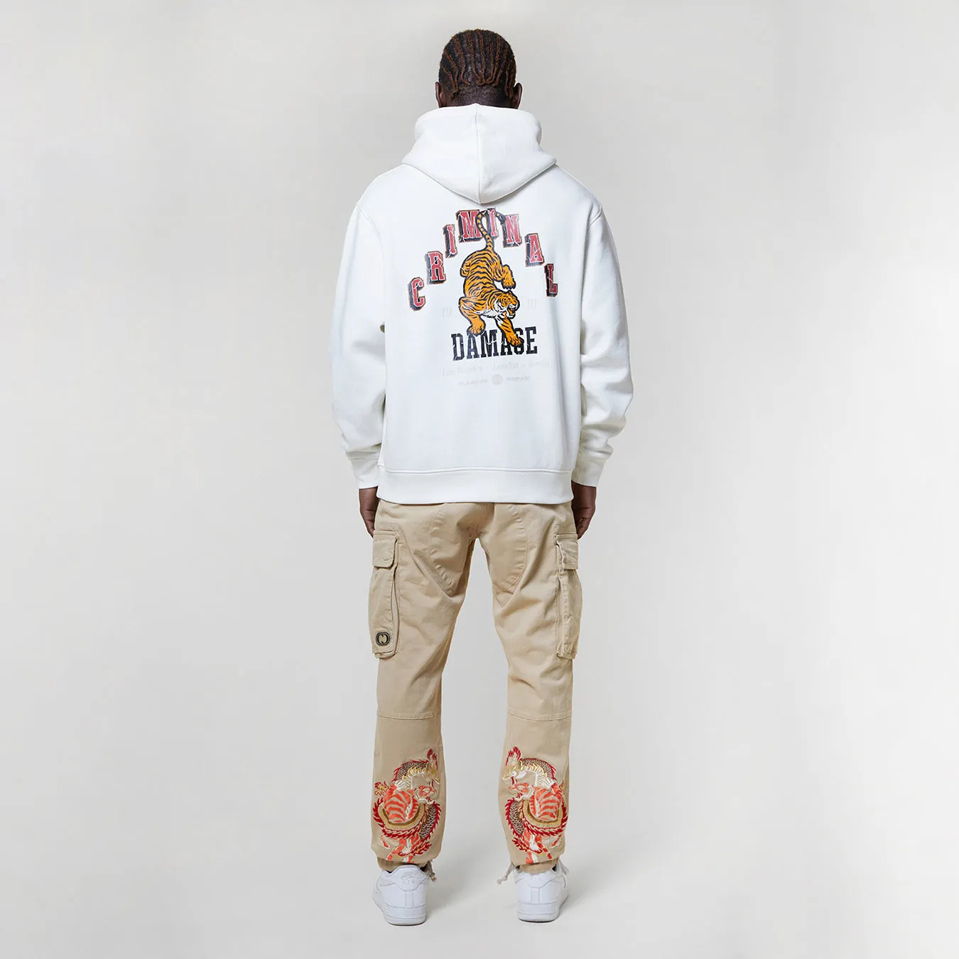 TEAM TIGERS HOOD - OFF WHITE