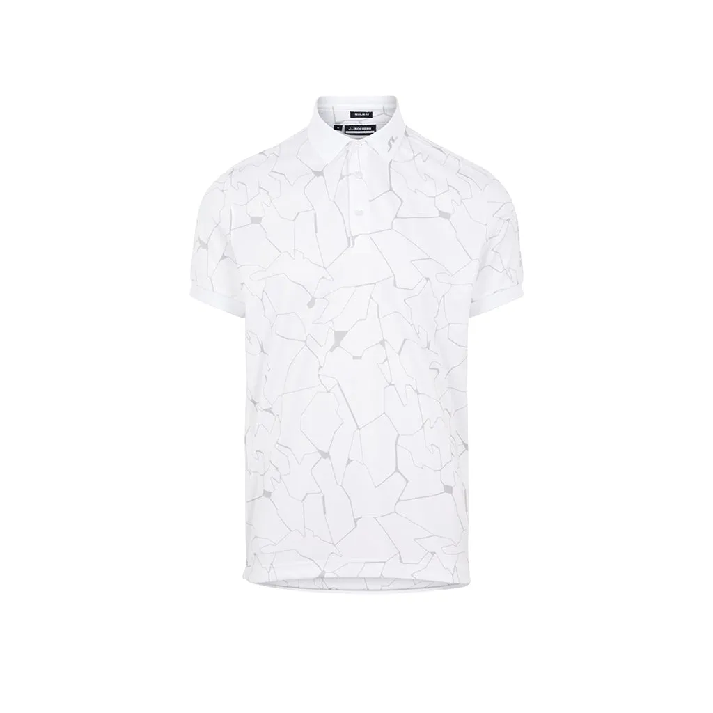 Tour Tech Reg Fit Print Polo Slit White