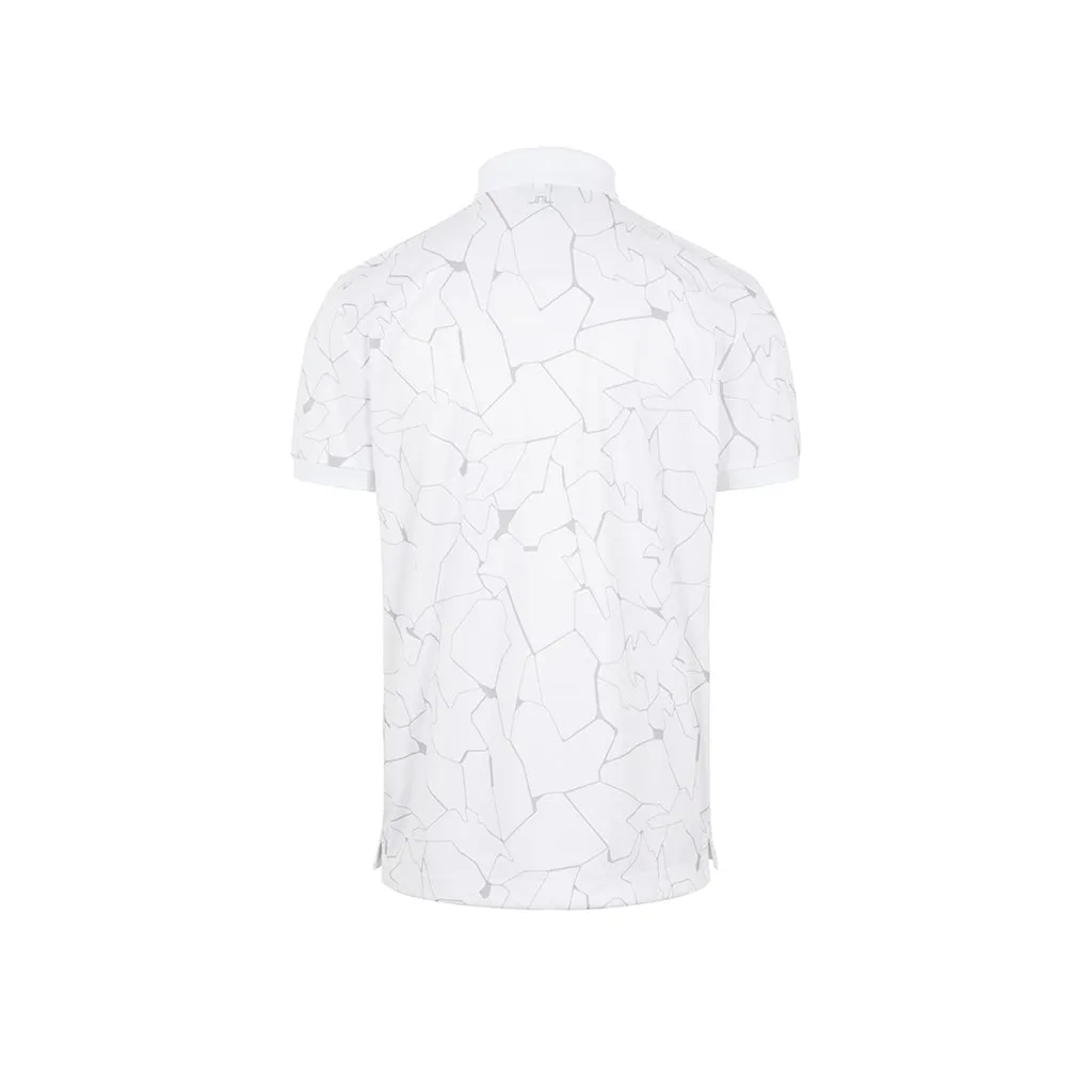 Tour Tech Reg Fit Print Polo Slit White