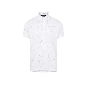 Tour Tech Reg Fit Print Polo Slit White