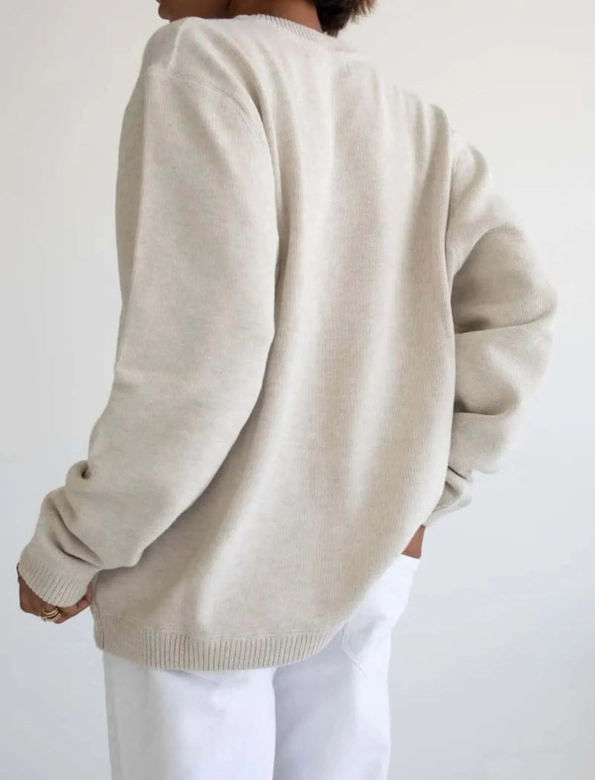 Varsity Henley Sweater - Oat