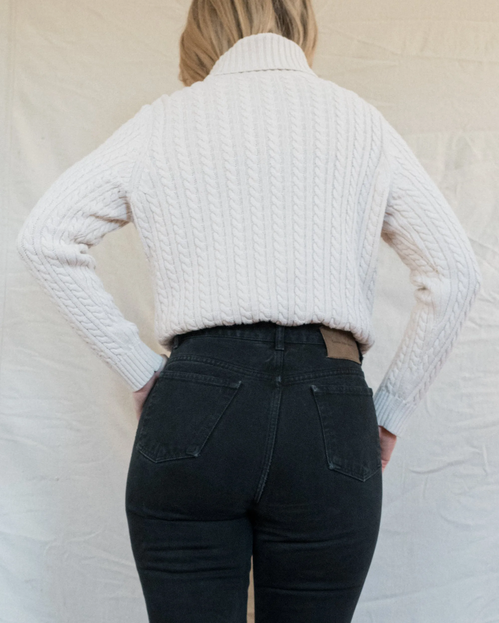 Vintage Cable Knit Reworked Sweater (XS/S)