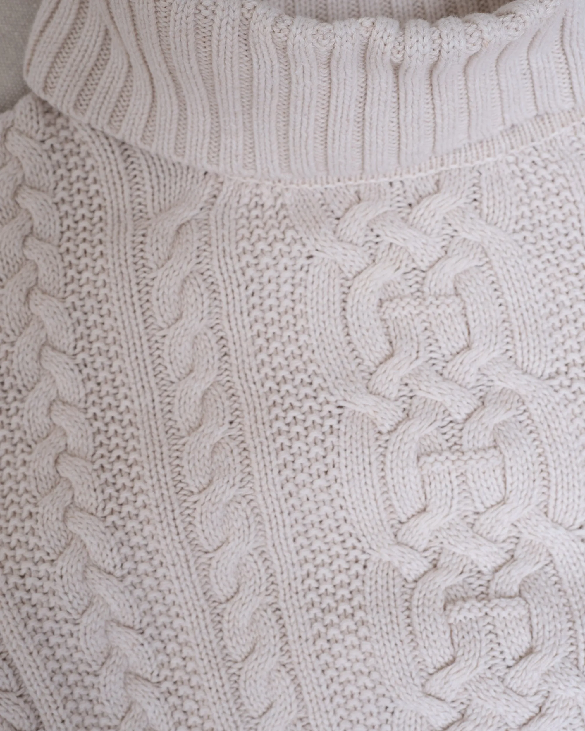 Vintage Cable Knit Reworked Sweater (XS/S)