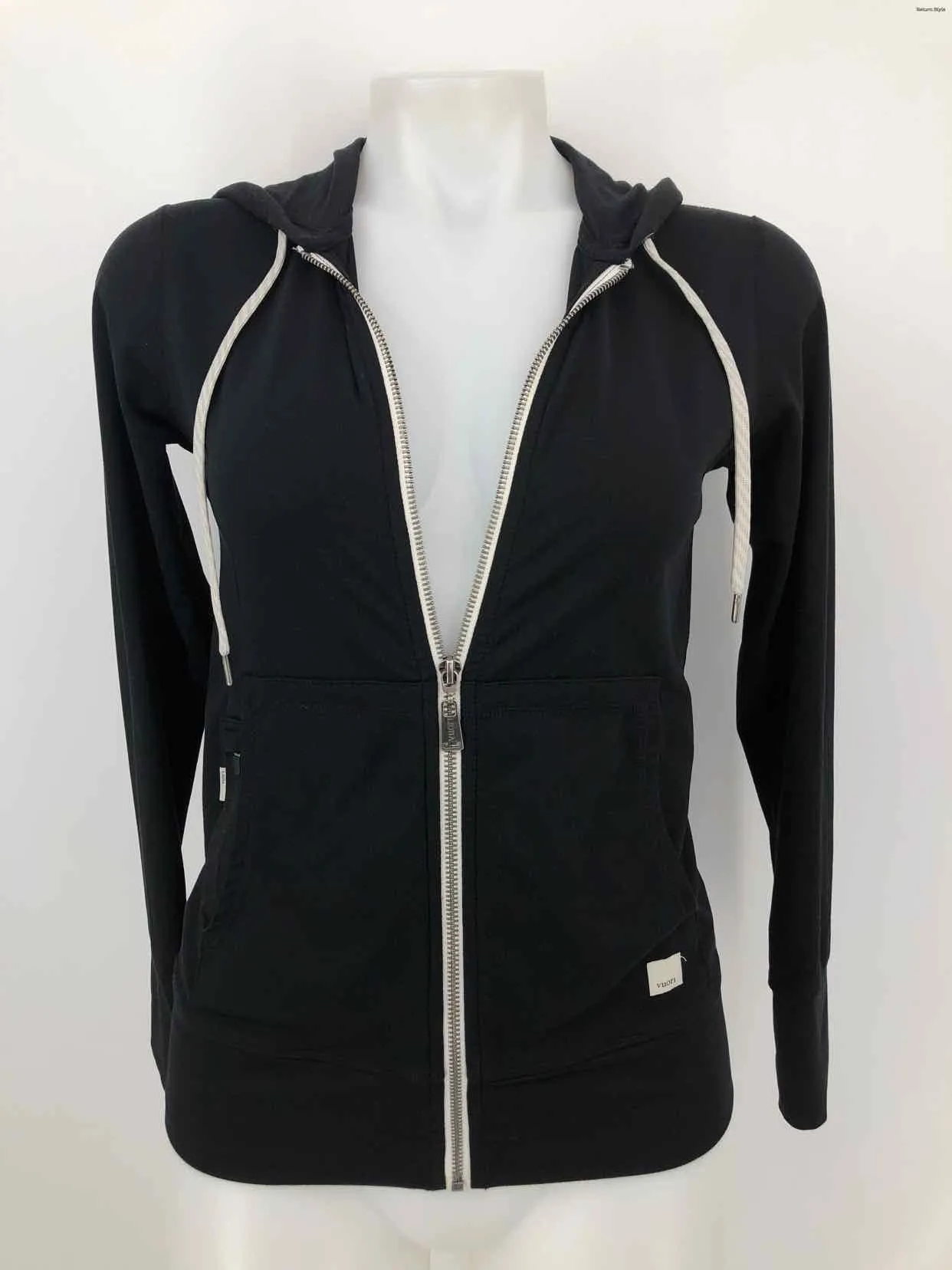 VUORI Black White Zipper Hoodie Size XXS  (XS) Activewear Jacket