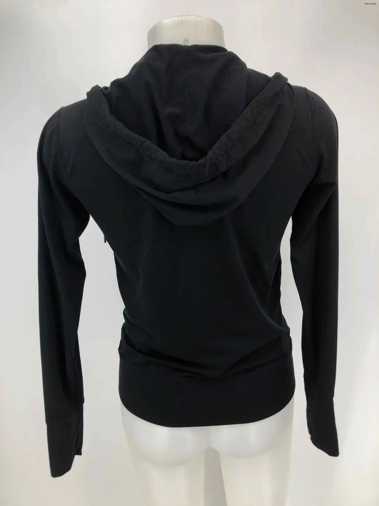 VUORI Black White Zipper Hoodie Size XXS  (XS) Activewear Jacket