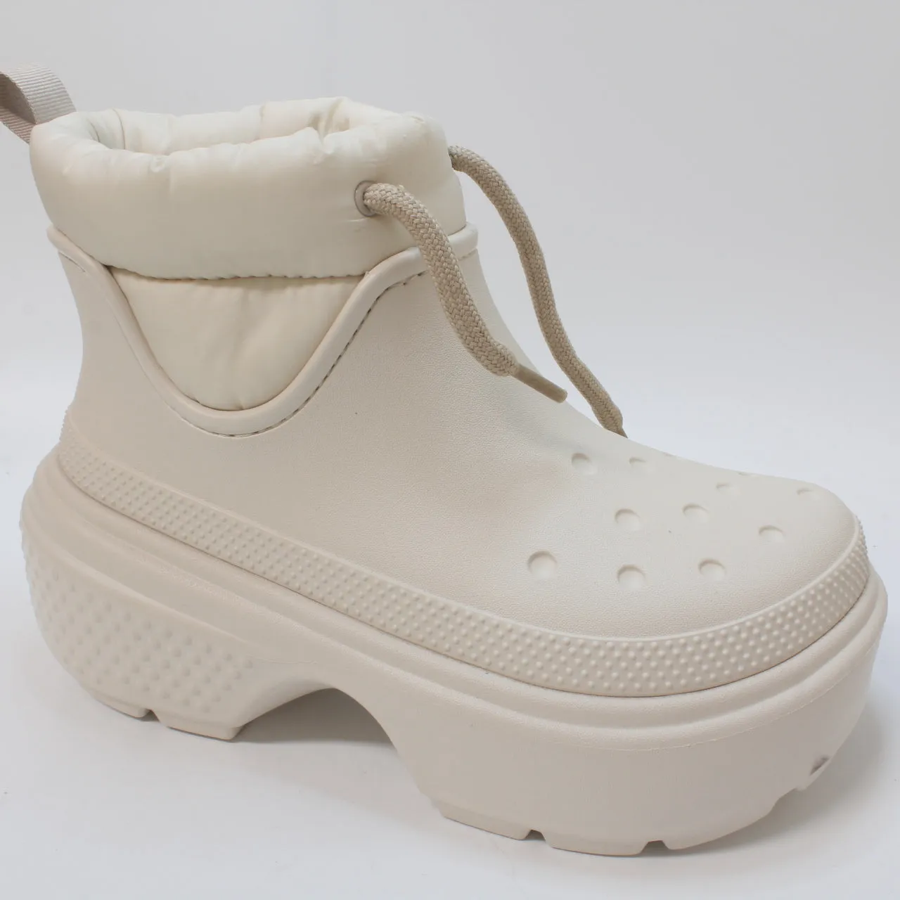 Womens Crocs Stomp Puff Boots Stucco