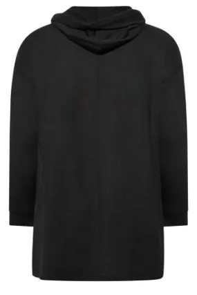 YOURS Curve Black Embellished Tie Hoodie